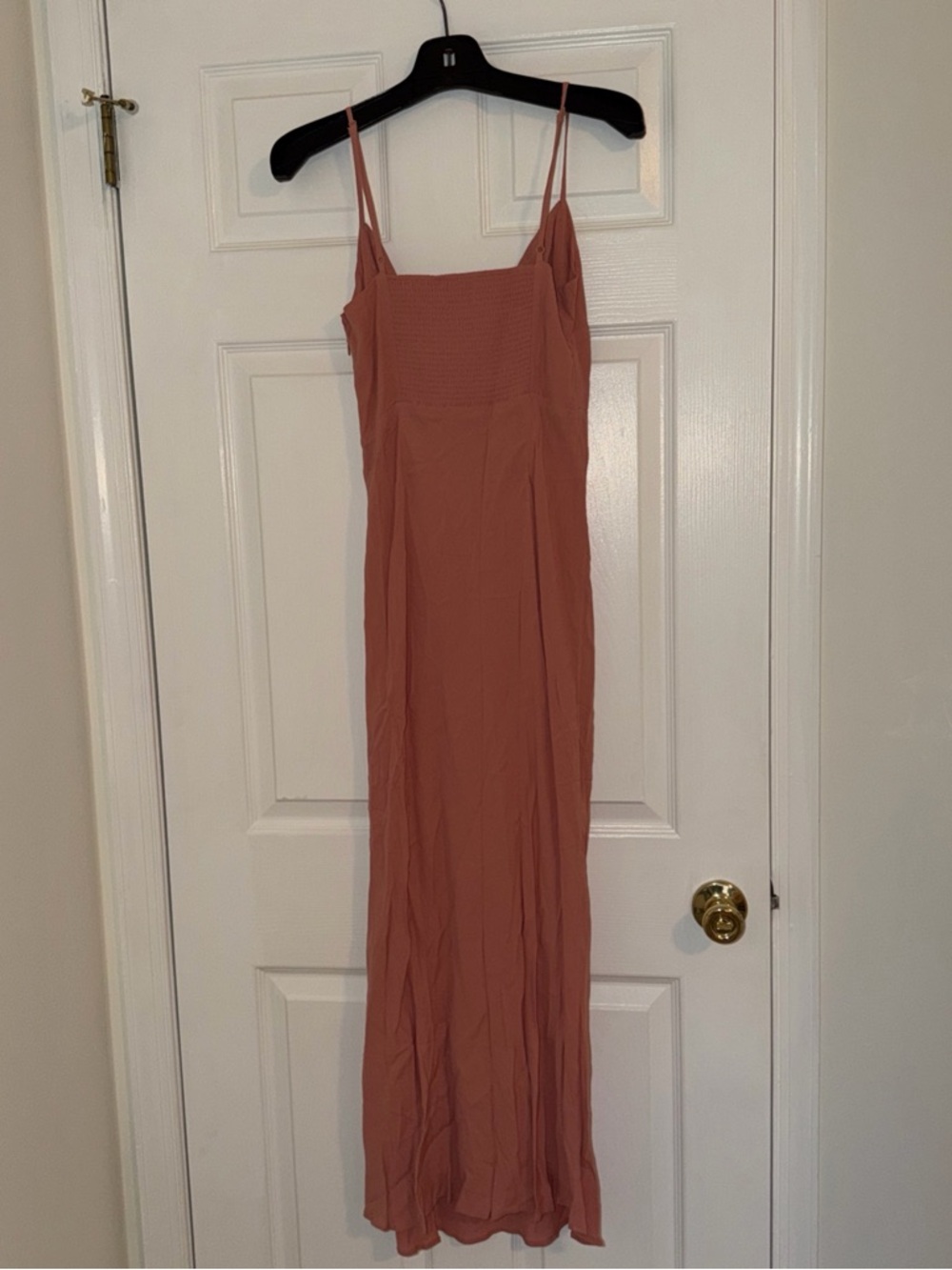 Wilfred Aritzia Dusty Rose Maxi Slip Dress with Tie - Picture 2 of 8